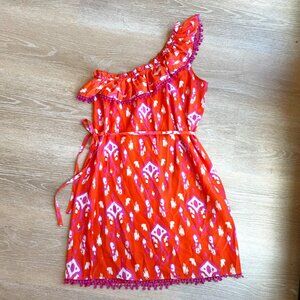 Mud Pie Women's Ikat One-Shoulder Mini Dress